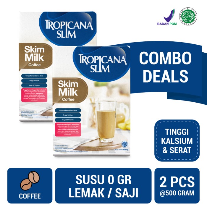 

Ee51 Twin Pack: Tropicana Slim Non Fat Skim Milk Fitosterol Coffee 500Gr 6Gggddv
