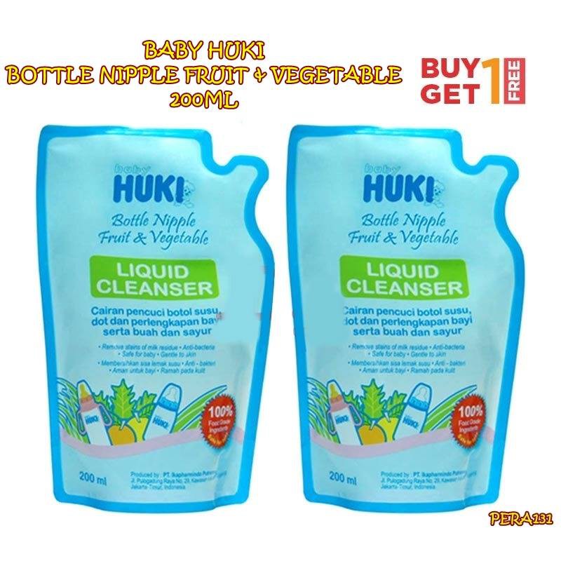 PERA131 HUKI LIQUID CLEANSER SABUN CUCI BOTOL, NIPPLE, FRUIT &amp; VEGETABLE 200ML CI0264 ed 10 2024