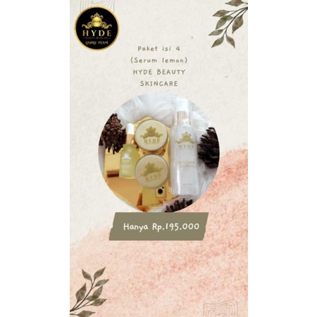 HYDE Beauty Skin Care ORIGINAL - Paket Glowing isi 4 (Serum Lemon) (Member Resmi Hyde Beauty Skin Ca