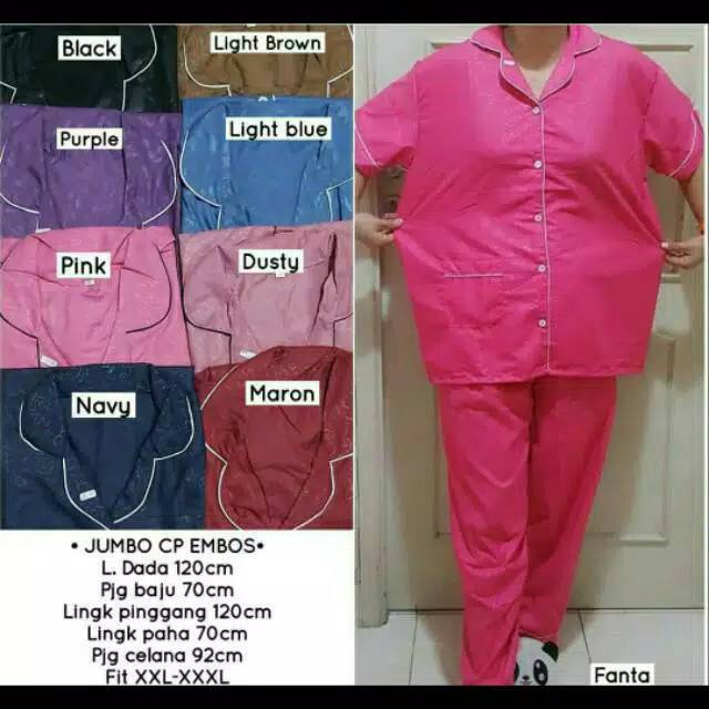 Lover Fashion,CP Piyama Embos Jumbo XXXL