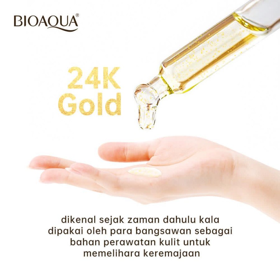 ✨ AKU MURAH ✨ BIOAQUA 24K Gold Skin Care Face Serum 30ml / Serum Wajah Emas BPOM ORIGINAL