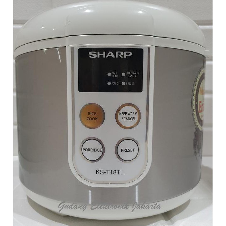 NEW / MAGIC COM DIGITAL SHARP / RICE COOKER 1.8 LIITER KS-T18TL SILVER MURAH / BERKUALITAS