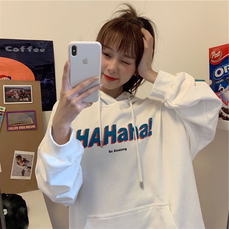 (S - 6XL) Hoodie HAHAHA So Amazing Tumblr Aesthetic Jaket Jumper BIGSIZE Streetwear Korean Harajuku Jumbo Oversize Unisex Urban Style