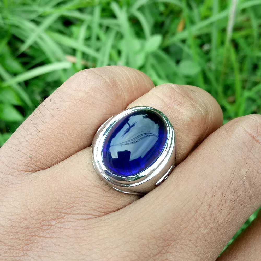 Cincin Batu King Shapire Dengan Ring Tanam Lebih Simpel Dan Elegan