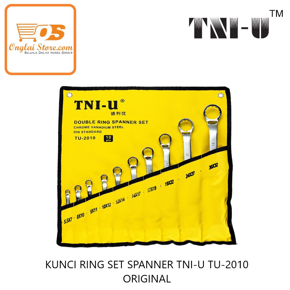 KUNCI RING SET SPANNER TNI-U TU-2010 ORIGINAL 双梅花扳手  (HARGA SPESIAL)