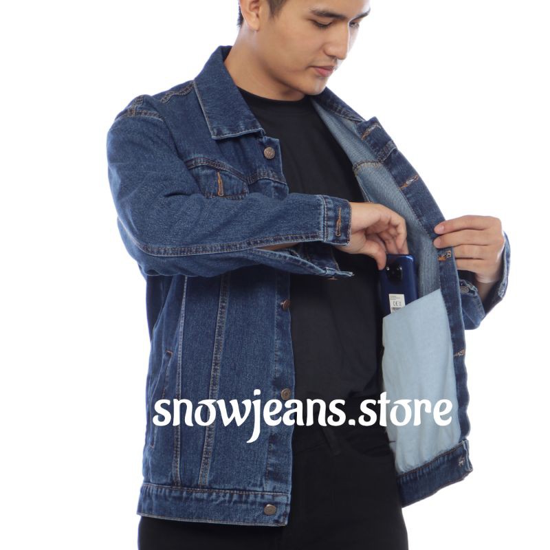 jaket jeans sanwash /jaket jeans murah / jaket jeans pria/jaket jeans / jaket jeans couple / jaket jeans snow black cod-Biowash