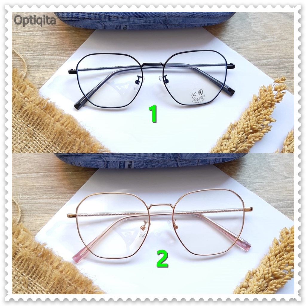 Paket Kacamata PHOTOCROMIC/ANTI BLUERAY/BLUECROMIC Wanita 72315 Free Lensa Minus/Silinder/Plus