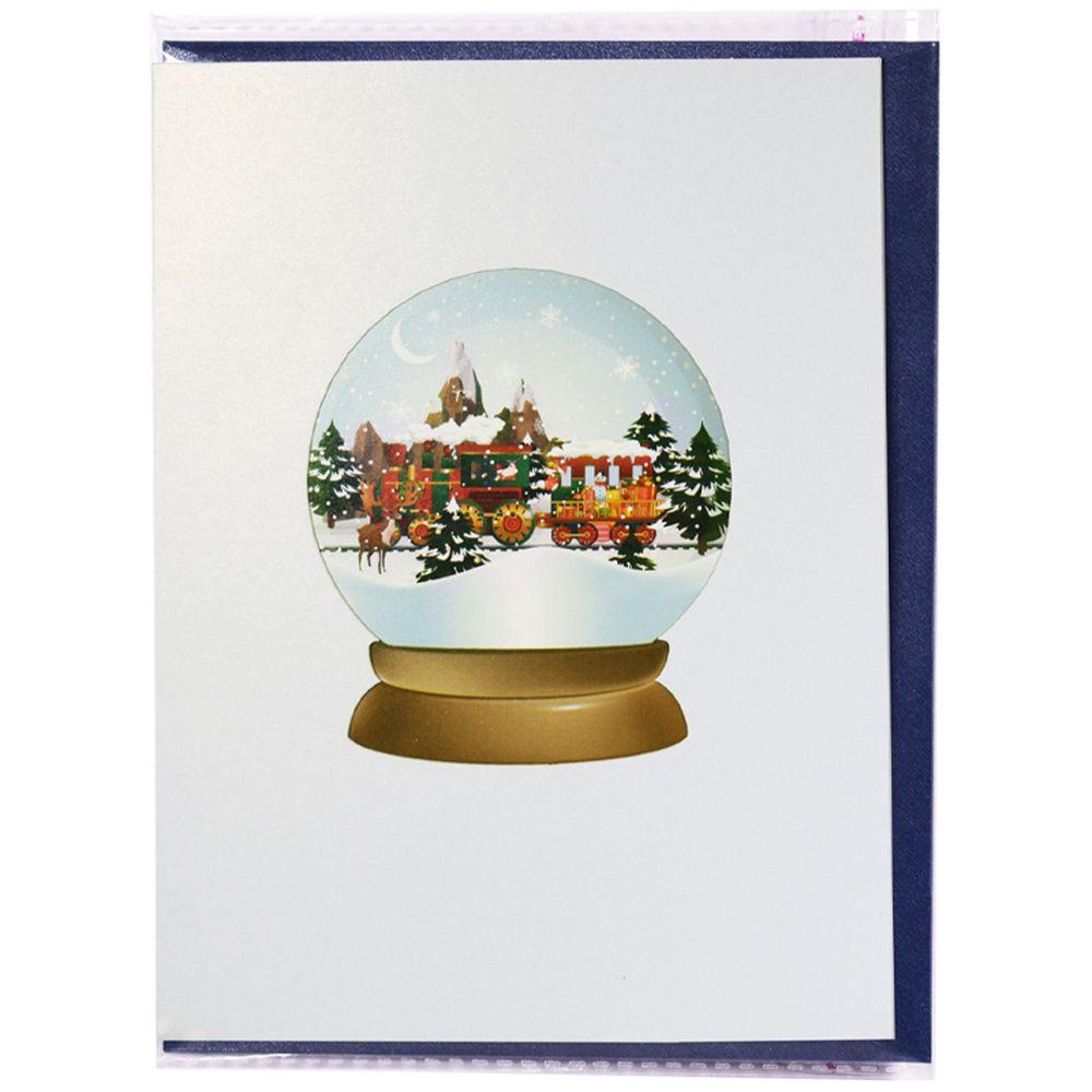 Solighter Kartu Ucapan Pop-Up 3D Boy and Girl Hadiah Undangan Lipat Message Card Hari Natal