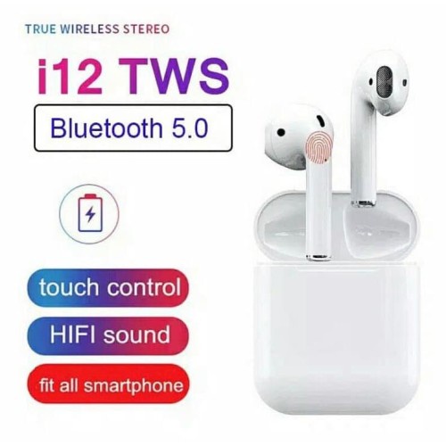 HF bluetooth i12 tws + docking HEADSET BLUETOOTH