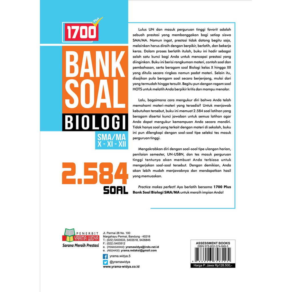 Buku Soal Sma 1700 Plus Bank Soal Akm Biologi Sma Ma Kurikulum 2013 Revisi Shopee Indonesia