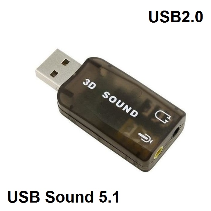 USB Sound Adapter 5.1 Virtual Channel