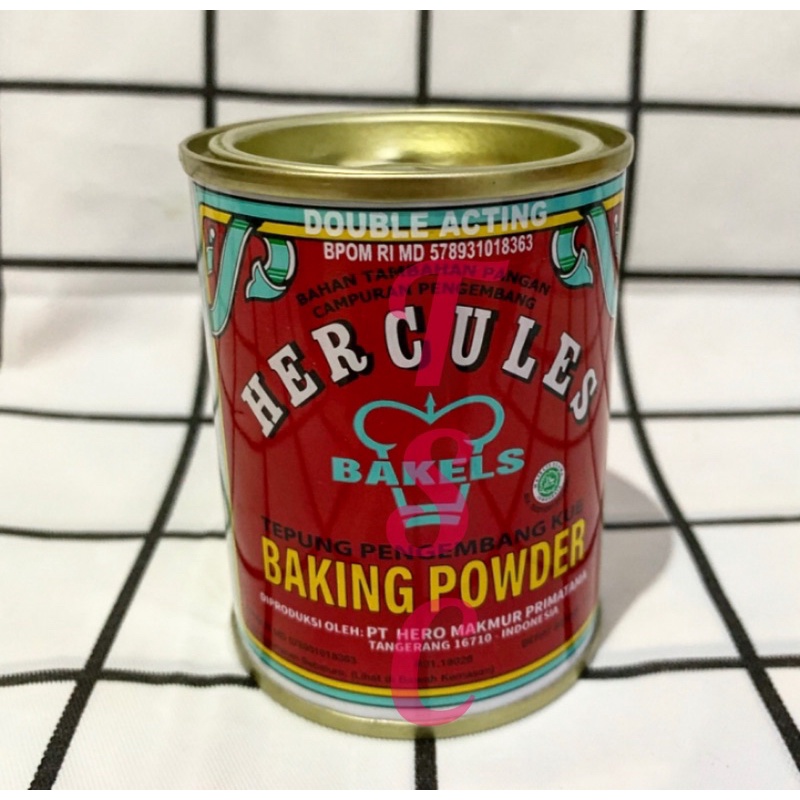 

HERCULES Baking Powder Double Acting 110gr/Tepung Pengembang Kue/Campuran Pengembang