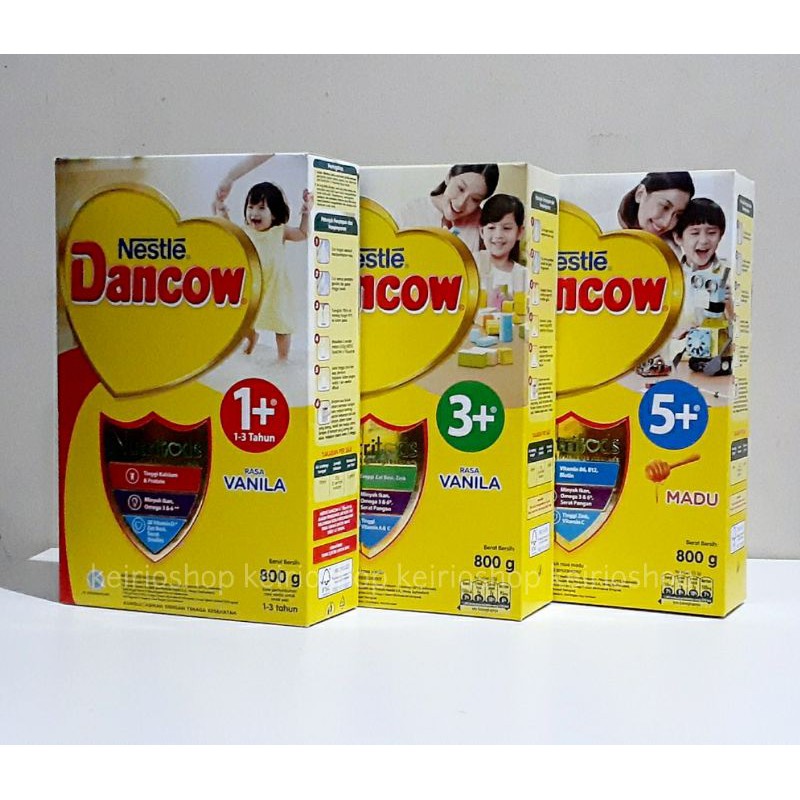 Susu Dancow 1+ 3+ 5+ Vanila Madu Coklat 800 gram / 800gr - Dancow 1 3 5 800g / 800gram