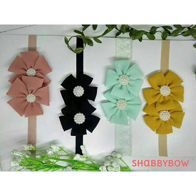 bandana bayi murah bando bayi murah bandana kain bando ikat bandana bayi dua bunga 01