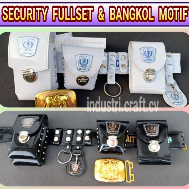 [SABUK FULLSET + T.R BANGKOL 3D] SABUK KOPEL SECURITY PERLENGKAPAN AKSESORIS ATRIBUT IKAT PINGGANG SECURITY SATPAM