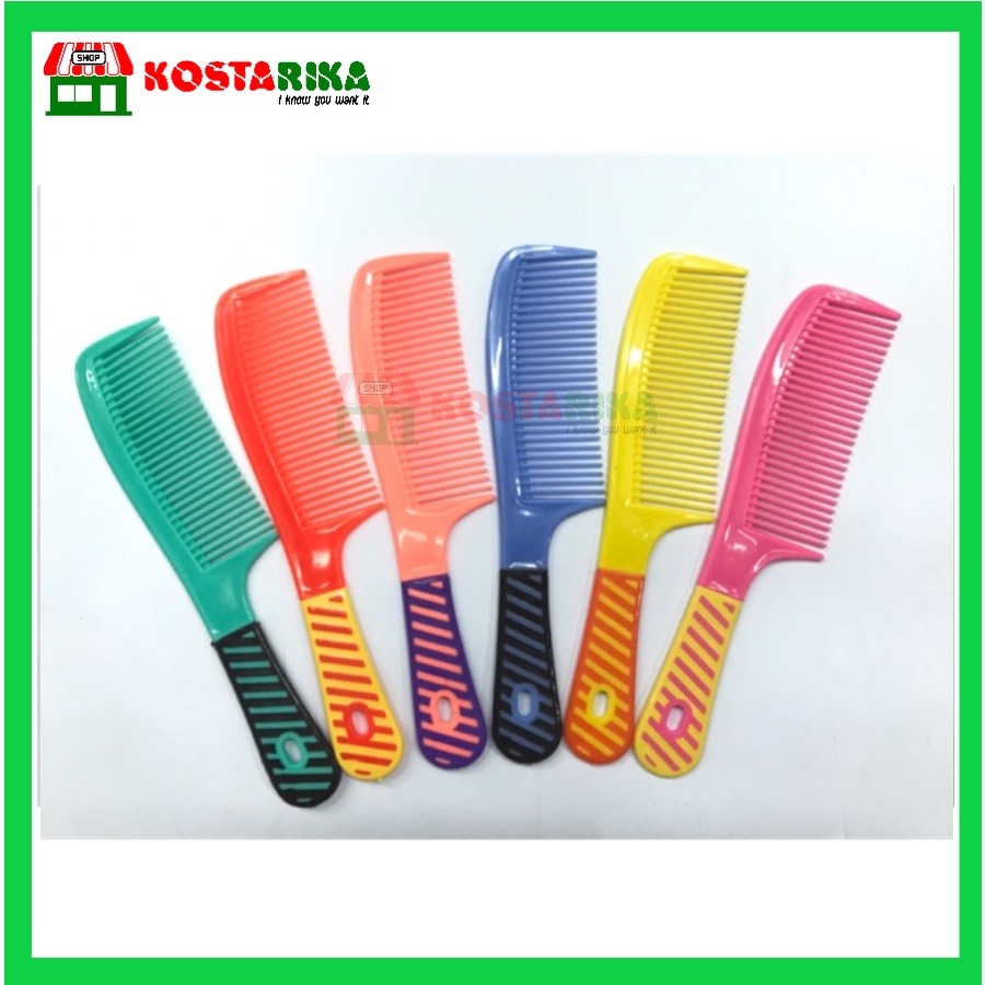 Sisir Rambut Plastik 2 Warna Pengurai Rambut Kusut