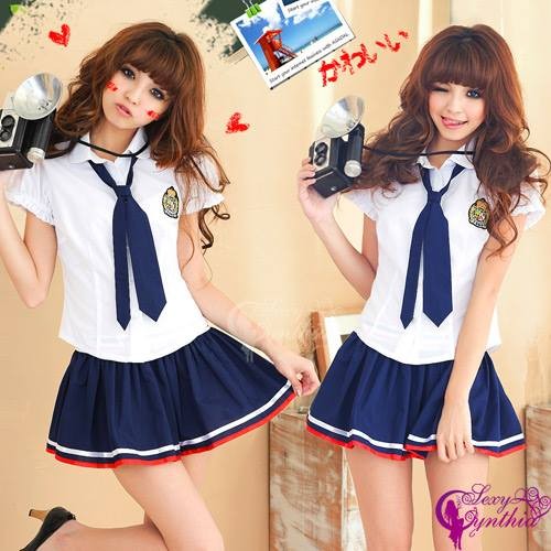 FREE ONGKIR - Lingerie Sexy Costume Student Kostum Murid Pelajar Seifuku Cute Import