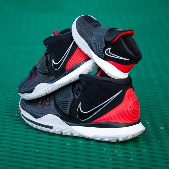 Sepatu Basket Nike Kyrie 6 Pre Heat Black White Red Tamamart12