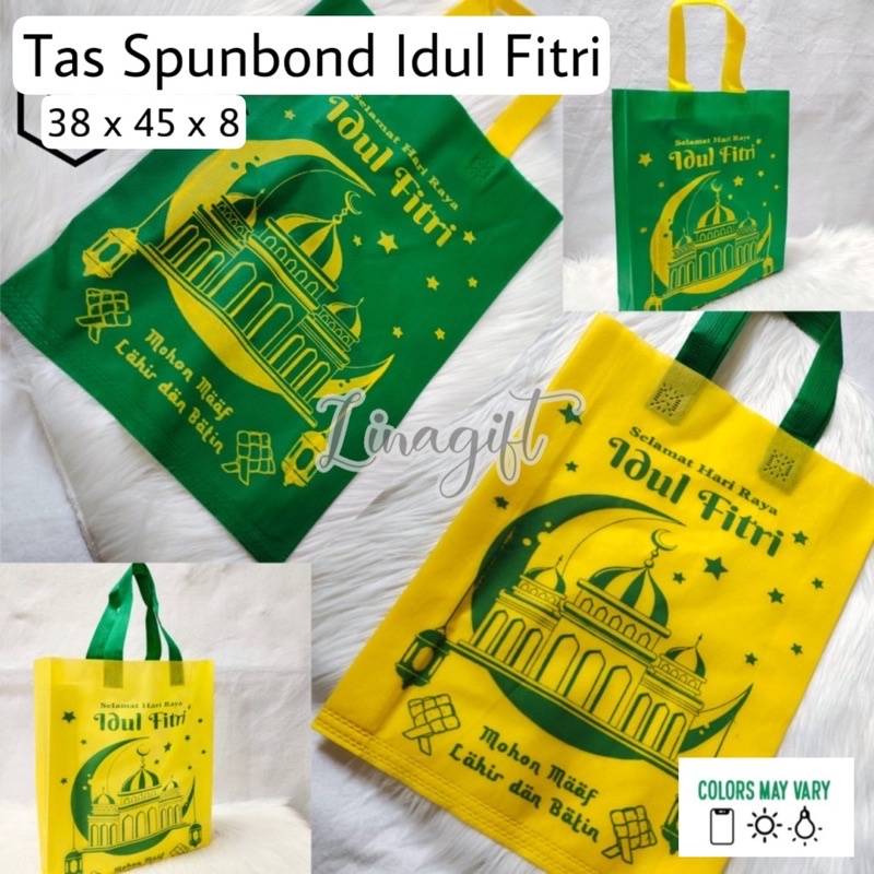 SHOPPING BAG - TAS SPUNBON LEBARAN / SUVENIR KAIN IDUL FITRI / GOODIE BAG HADIAH SOUVENIR / HAMPERS PARSEL PARCEL