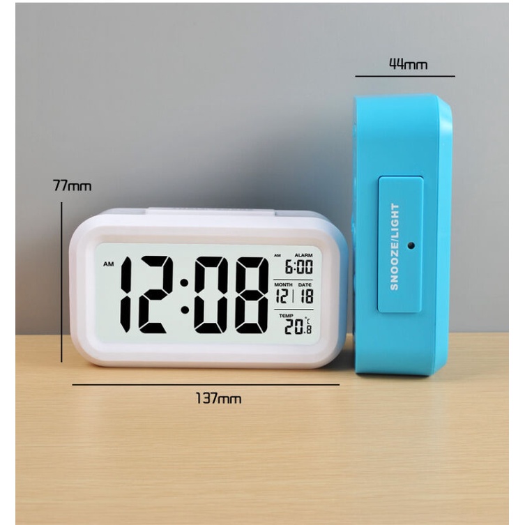 Mi.more Jam Meja Digital / Jam Weker / Digital Smart Alarm Clock Sensor Cahaya Smart Alarm Kotak Berkualitas Tinggi