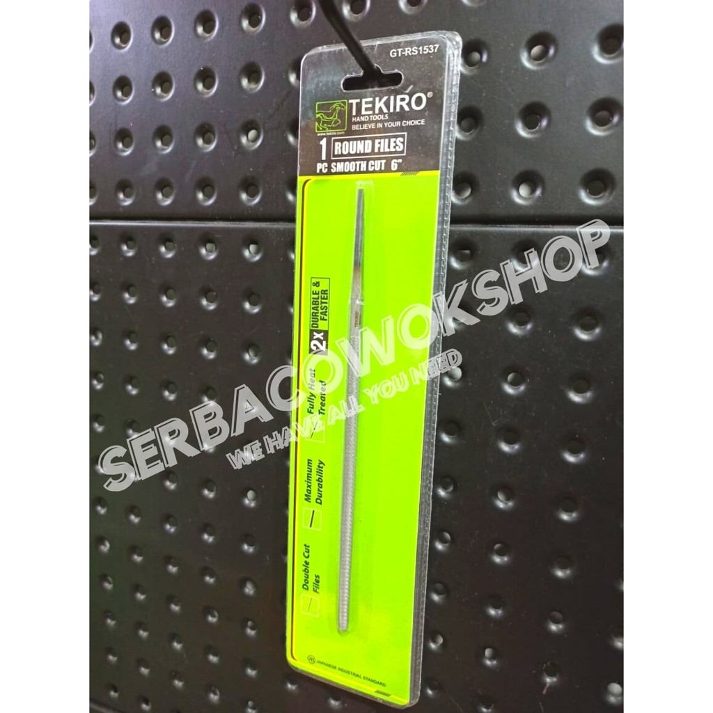 Tekiro Kikir Bulat 6 Inch Smooth Cut - Round Files Halus Termurah Berkualitas