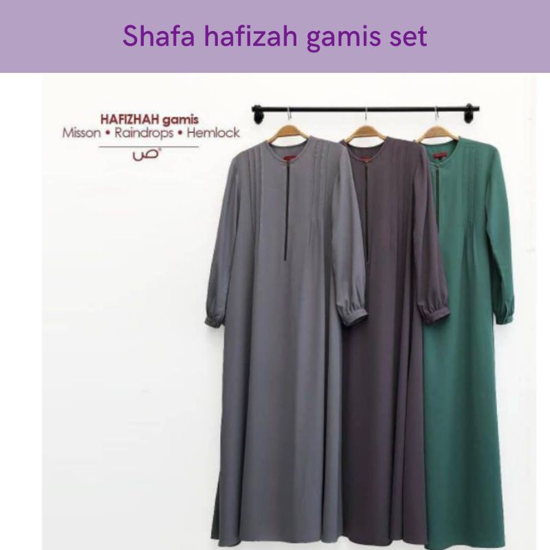 Gamis Hafizhah Set by Shafa Jilbab| Fashion Muslim Gamis Polos Busui Friendly | Gamis Kekinian | Sty