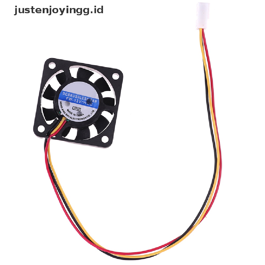 【justenjoyingg.id】 1Pc 4010 40MM 40*40*10 Cooling Fan 12V 0.8W 0.06A 3Pin Cooler Heatsink Mini Fan .