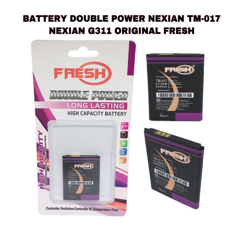 BATTERY BATERAI DOUBLE POWER NEXIAN G311 TM-017 ORIGINAL FRESH
