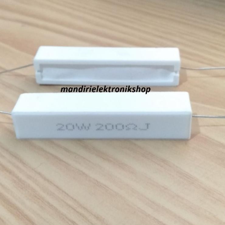 CYB Resistor 20W 200 R Kapur 200R 20 W 200RJ Putih 20 watt 200 ohm➷✌ (Murah Banget)