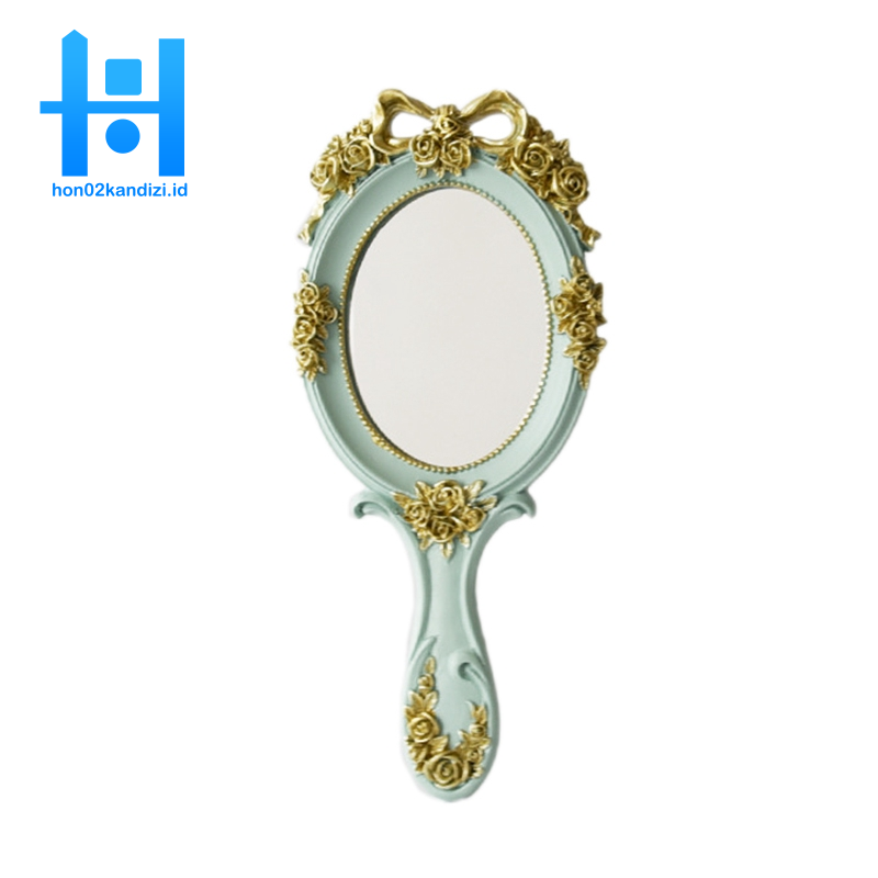 N4 Cute Creative Vintage Hand Mirrors Makeup Vanity Mirror Handheld Cosmetic Mirror With Handle For Gifts Blue Shopee Indonesia