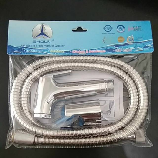 SHOWY 2364 Kepala Bidet Shower Rinset Head dengan Braket dan Hose