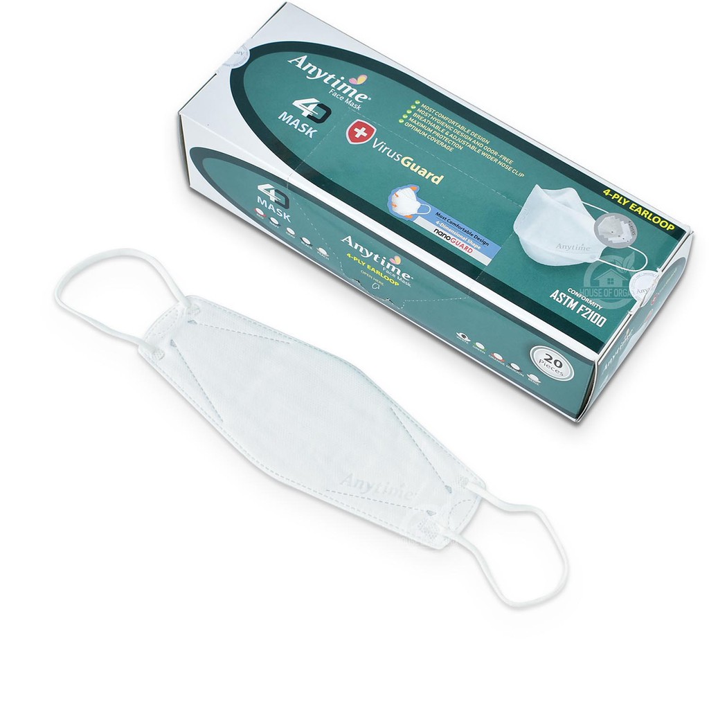 Masker Convex Anytime VirusGuard 4-Ply Earloop White