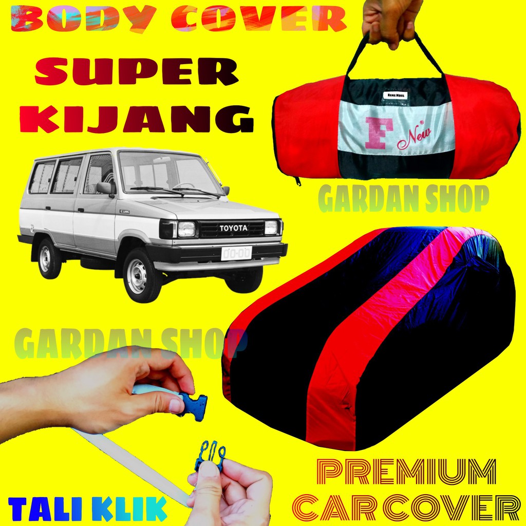 Body Cover SUPER KIJANG Sarung MERAH Penutup Pelindung Bodi Mobil Toyota Kijang Waterproof PREMIUM