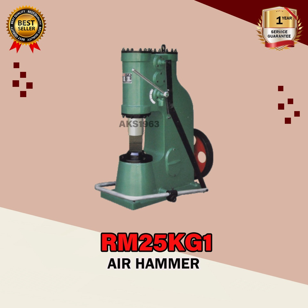 Mesin Tempa Palu Pandai Besi 25Kg Power Pon Air Forging Hammer RM25KG1