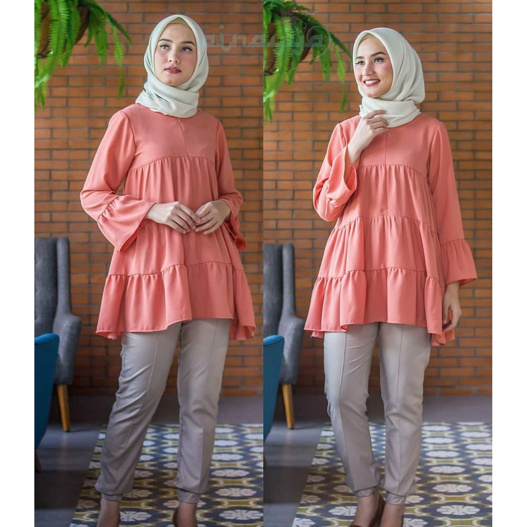 Luna Midi Dress carrot Ainayya hijab original