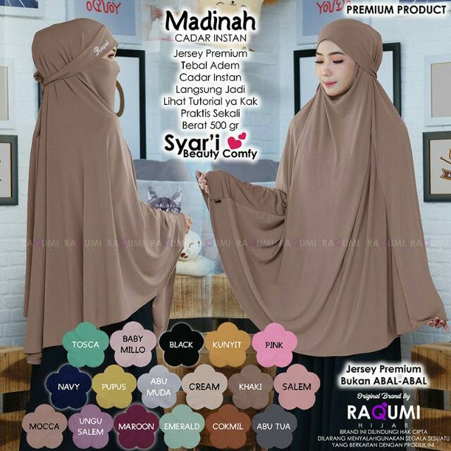 Madinah Cadar Instan Ori Raqumi Hijab