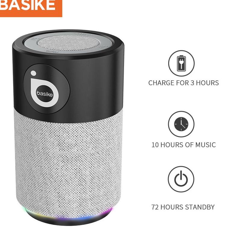 Bagus Dipakai.. BASIKE speaker bluetooth Portable aktif Mini HiFi Wireless Stereo bass polytron kara