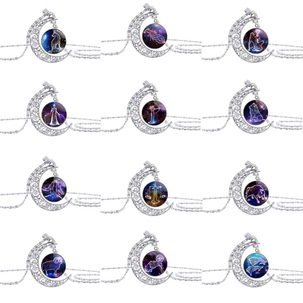 Wonder Constellation Kalung Double Face Fashion Hadiah Ulang Tahun Terbaik Leo Libra Scorpio Sagitarius