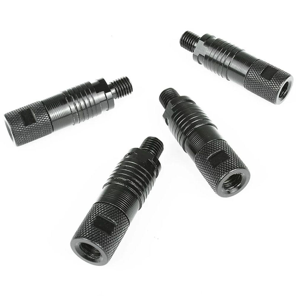 Agustinina Alarm Rod Konektor Aksesoris Alat Pancing Tahan Aus Aluminium Alloy Hitam Konektor Pancing