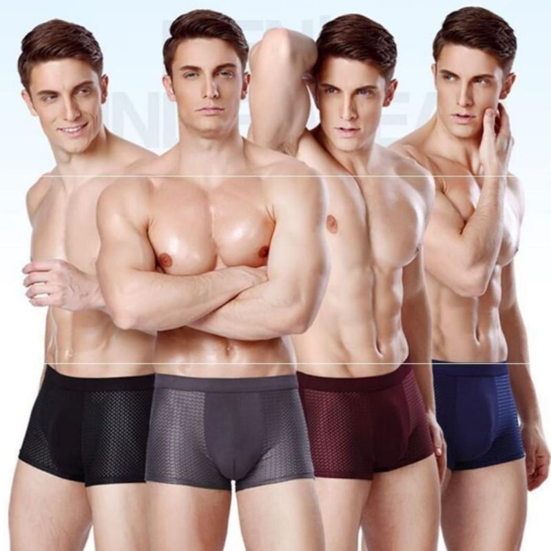 celana dalam sexy pria semi transparan mesh