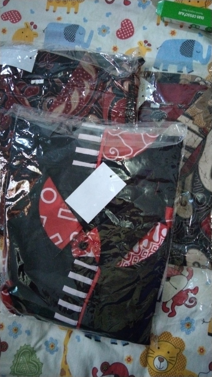 Batik Couple Garis Bola Merah -  Atasan Batik Wanita – Hem Batik Pria - S-m-l-xl-xxl-3l-4l-5l