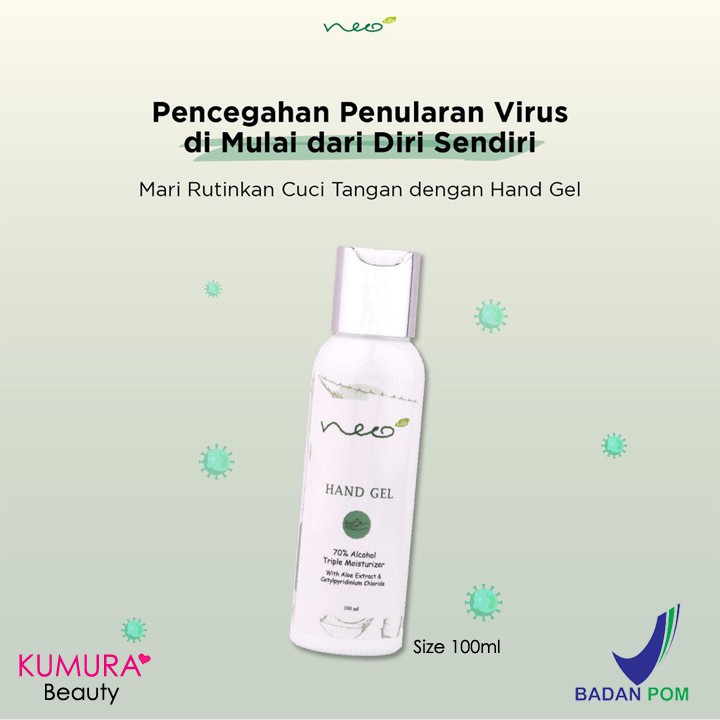 NEO HAND GEL 100ML BPOM HAND SANITIZER GEL HAND GEL ANTI VIRUS ANTI BAKTERI