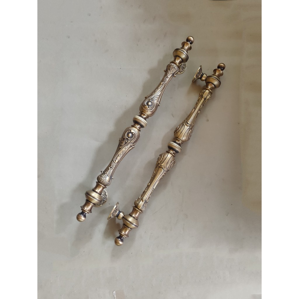 Handle Pintu Rumah Kuningan Motif Batik 80 cm