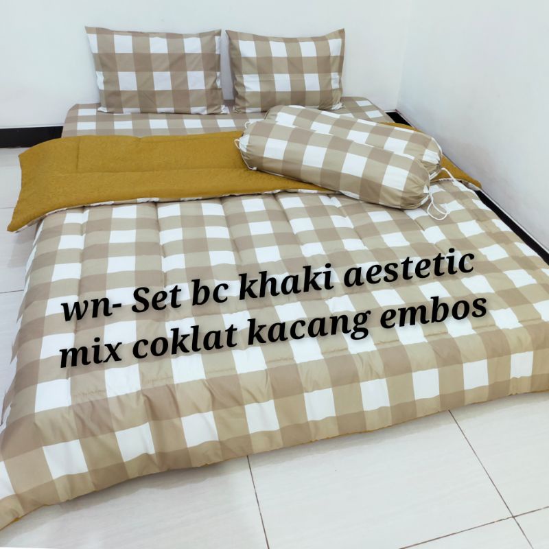 Watygrosir bedcover ala korea aesthetic Sprei set bedcover sprei double size bedcover homemade