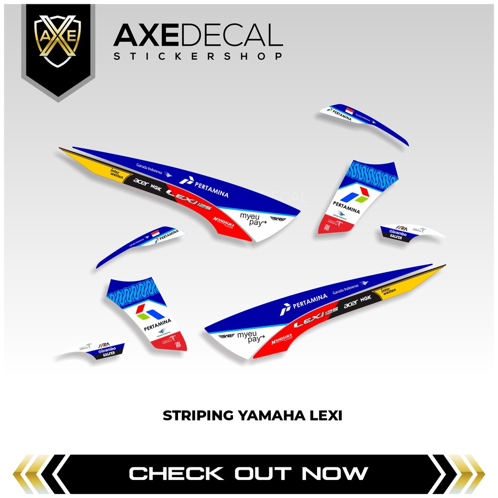 Stiker Lexi Mandalika Pertamina / Striping Yamaha Lexi Desain Custom