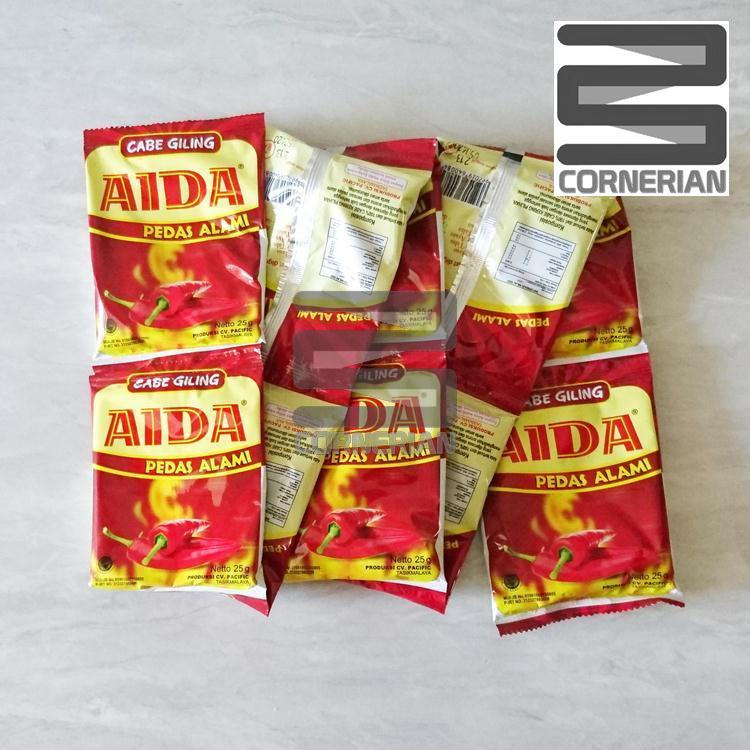 

[ DE VINCA ] Cabe Giling Aida Renceng 10 Pcs Sachet Pedas Alami Halal MUI Aman Bubuk Tabur Asli