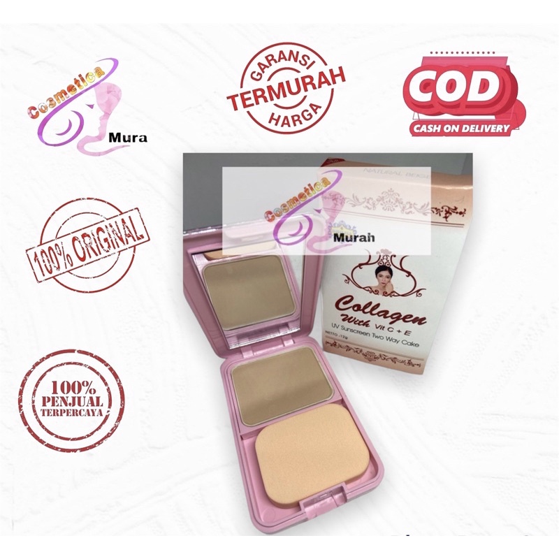 bpom -- ada kaca -- bedak padat collagen dhilisa bpom -- two way cake collagen bpom || bedak temulawak || temulawak Two way cake