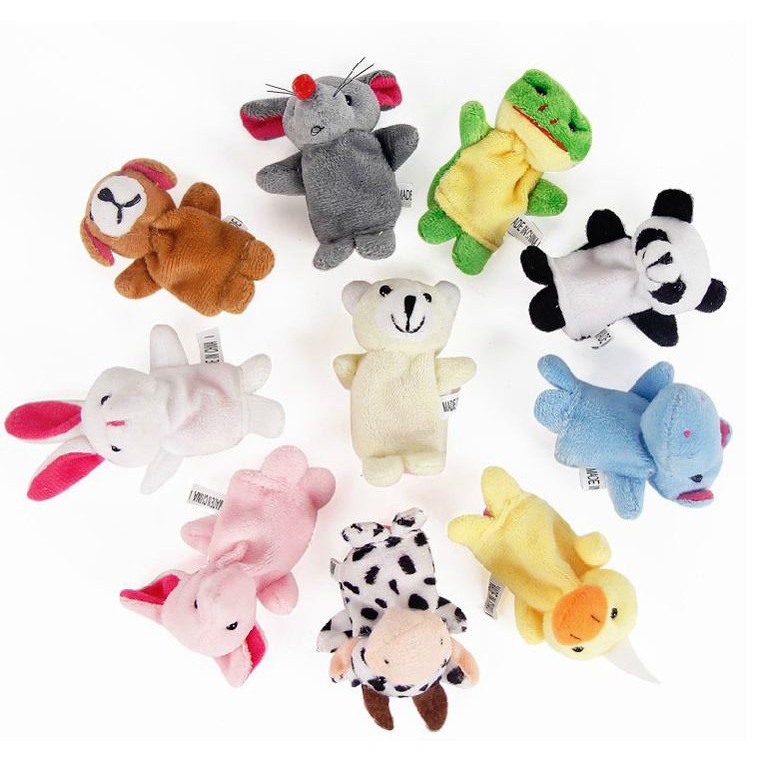 HIPPO LAND Boneka Jari Hewan - 10 Pcs Boneka Jari Hewan Lucu 216