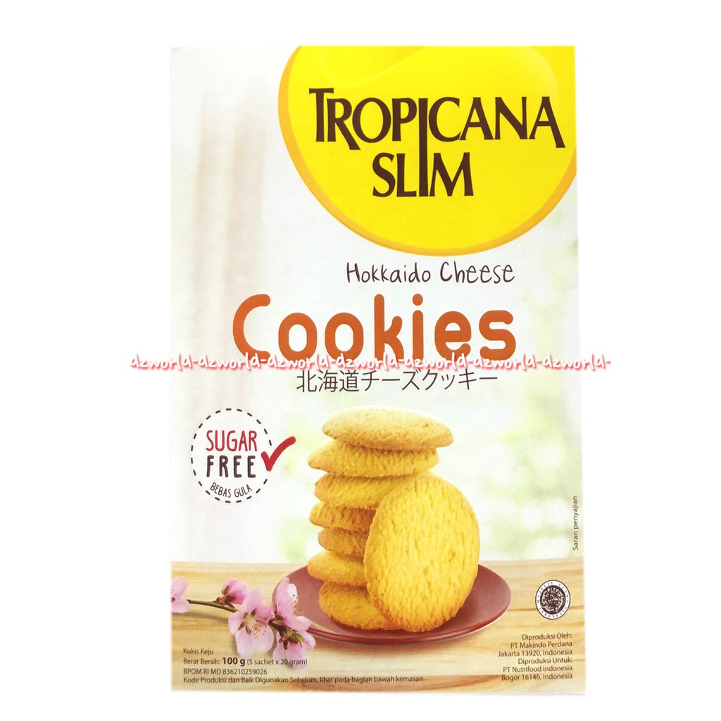 Tropicana Slim Hokkaido Cheese Cookies 100gr Cemilan Sehat Rasa Keju Rendah Gula Cocok Untuk Penderita Diabetes Diabet Hokaido Chees
