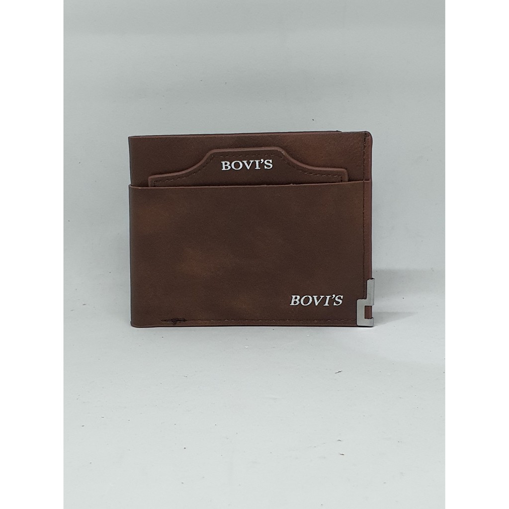 Dompet Pria Original Ori Bovis Terbaru Bahan Kulit Sintetis Premium Harga Murah Terjangkau Model Kantung Depan Bisa Buat Taruh  Kartu Transportasi Biar Mudah saat Digunakan